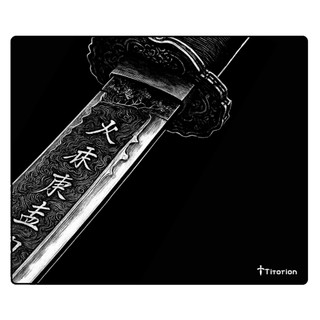Mouse Pad Gamer Apex Hibrid Profissional 49x42 Preto Branco Vermelho Girl Espada Ergonômi…
