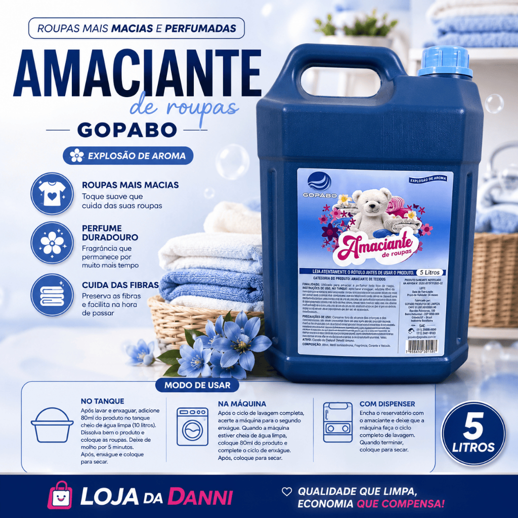 AMACIANTE DE ROUPAS 5L -GOPABO