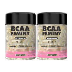 2x BCAA Feminy Aminoácidos, Recuperação, Manutenção e Desempenho Físico 120 Cápsulas - Body Nutry