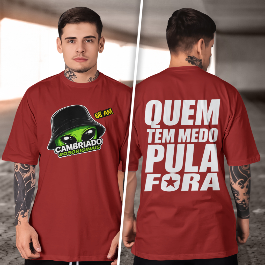 Camiseta Alien quem tem medo pula fora Streetwear Unissex – Estilo Urbano, Caimento Perfeito e Visual Moderno