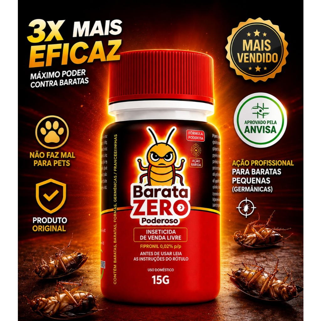 Barata Zero Poderoso 15g-Mata Francesinha-Formigas-Insetos Rasteiros- 1 Und