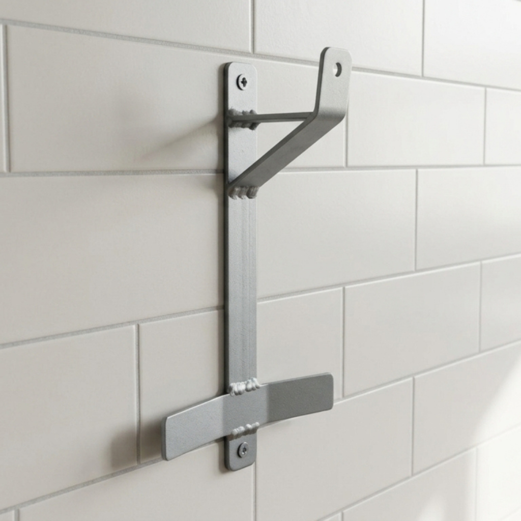 Suporte Botijão Antifurto em Aço Carbono 30kg Pintura Prata Resistente