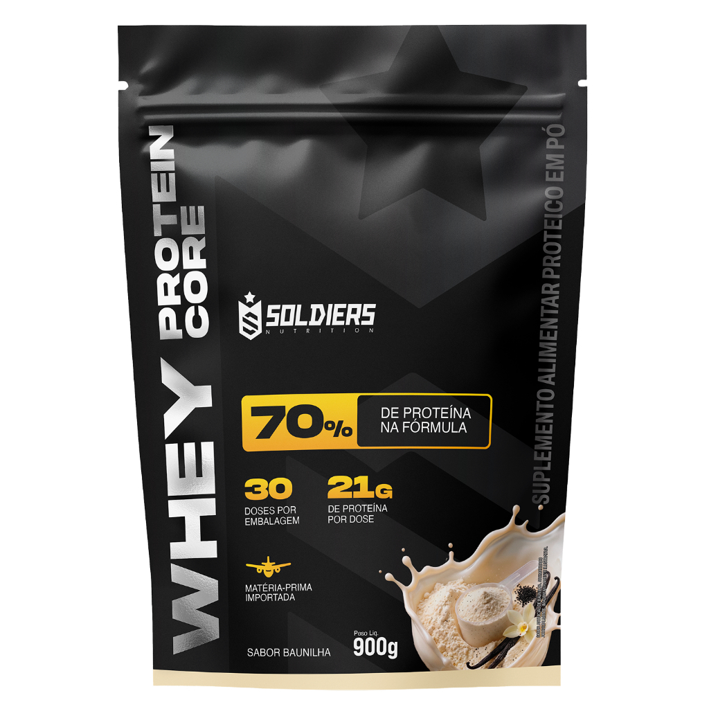 Whey Core Protein Suplemento Alimentar de Proteínas em Pó  - Soldiers Nutrition