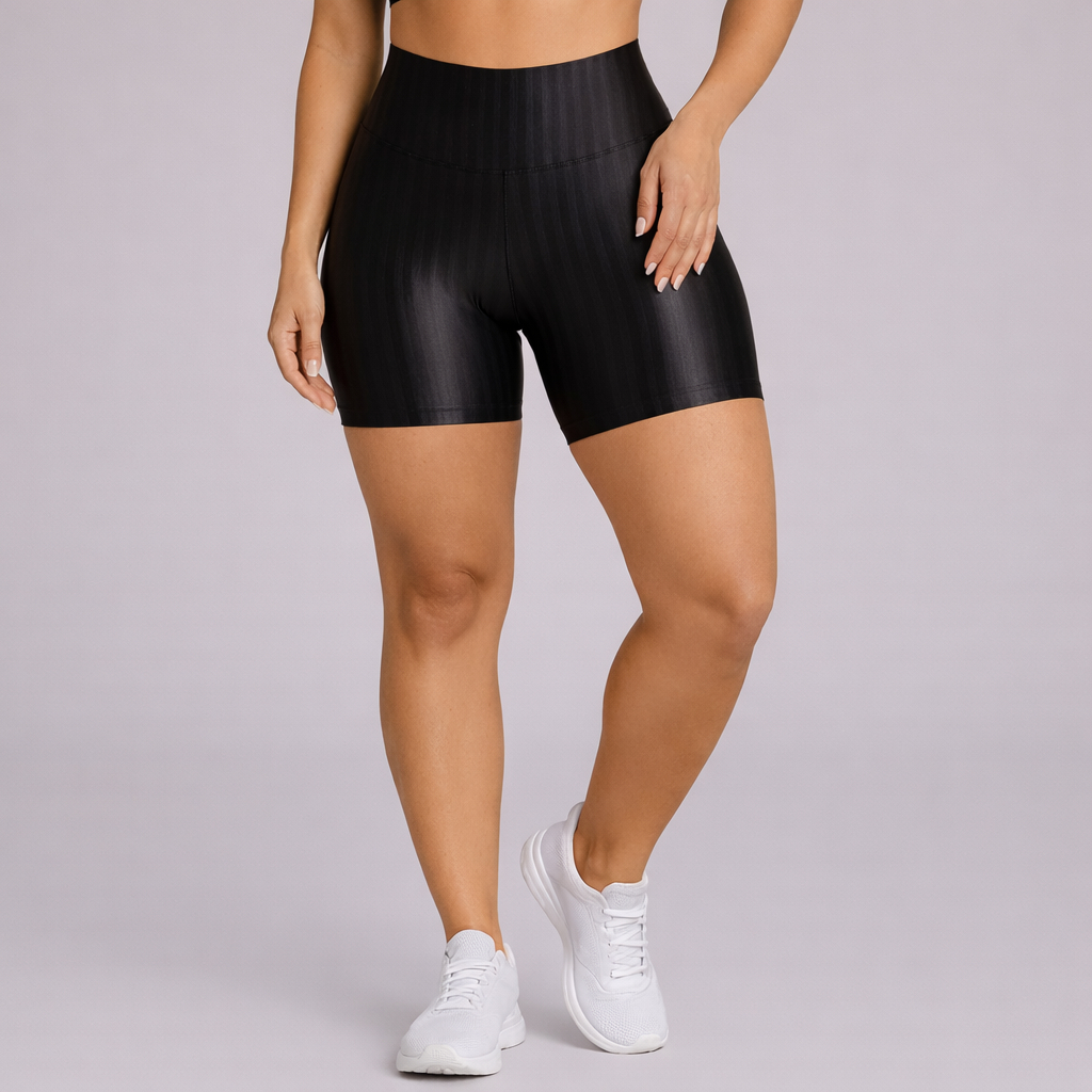 Short Fitness Feminino 3D Cintura Alta Esportivo Academia Corrida Treinos Confortável