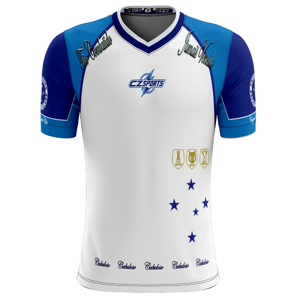 CAMISA futebol CABULOSO DRY ESPORTIVA CAMISETA raposa TREINO TIME CORRIDA MASCULINA DRYFIT azul