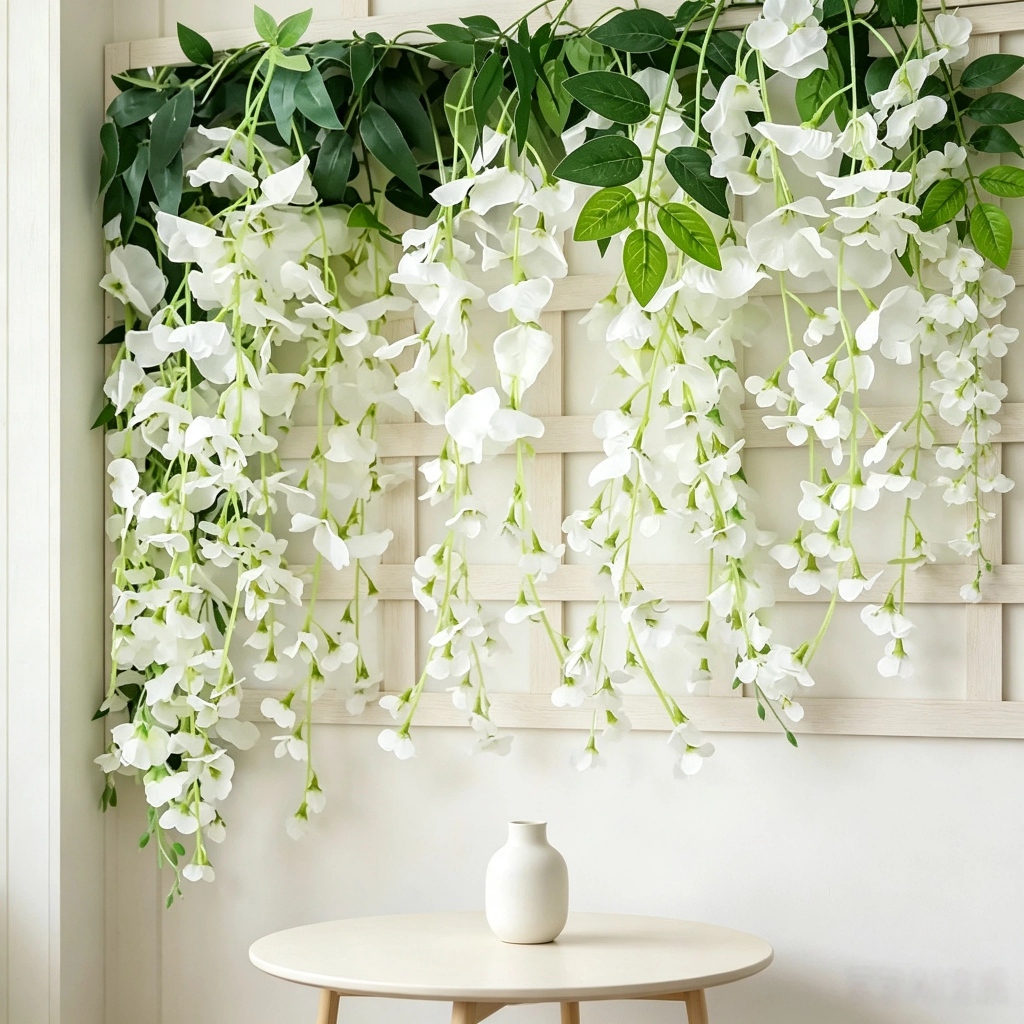 24 Pcs Ramos De Flores De cerejeiras Artificiais Permanente Grande Pendentes Para Decoração