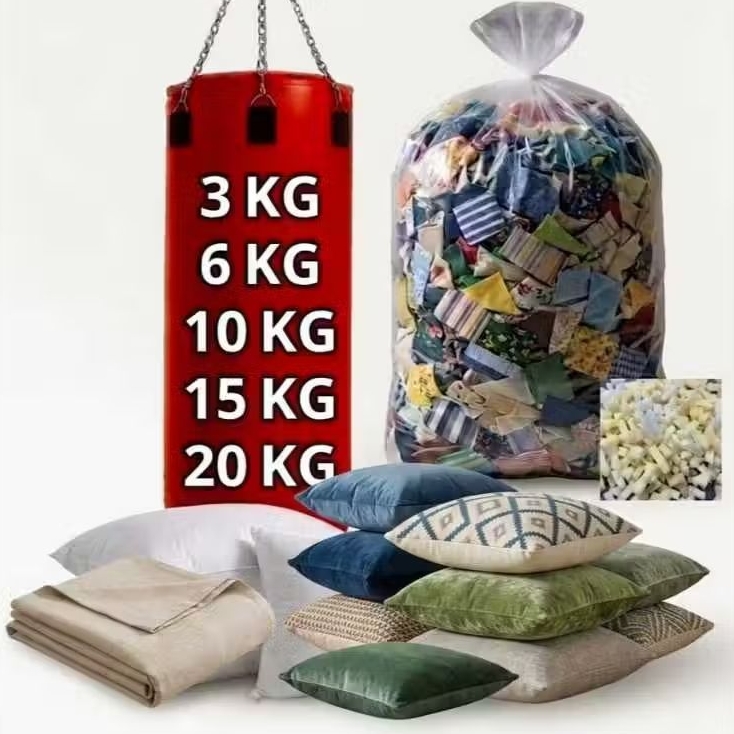 Retalhos de Tecido Para Enchimento de Saco de Pancada, Almofadas tapete e Artesanato - 3/5/10/15/20/25 Kg