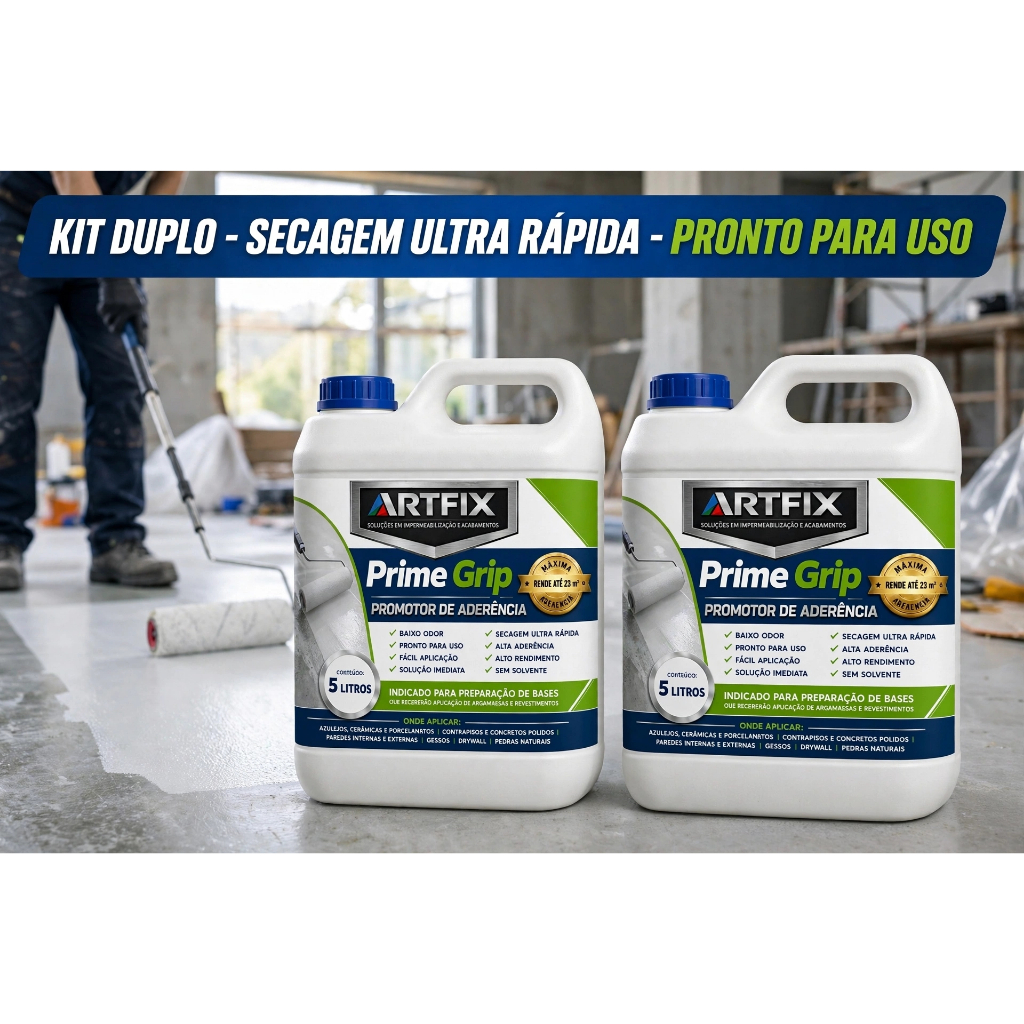QUEIMA DE ESTOQUE - Primer Promotor De Aderência Tinta Piso Parede Cerâmica 10KG Branco Fosco