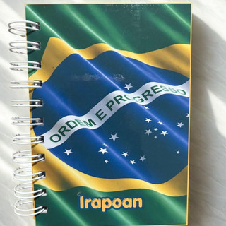 CADERNO ESPIRAL COM CAPA BANDEIRA DO BRASIL PERSONALIZADO