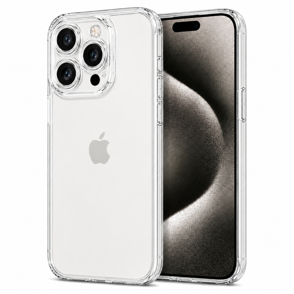 Capa Transparente iPhone 13/14/15 /16/17/ Pro/Pro Max Flexível Proteção Extra nas Câmeras