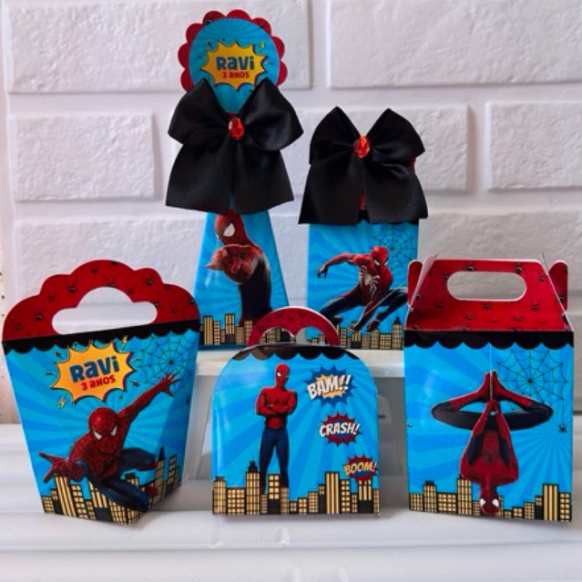 KIT Personalizado HOMEM ARANHA | Lembrancinhas Personalizadas | Kit Festa | Aniversário | PEGUE E MONTE