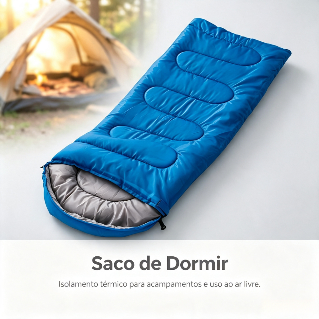 Saco de Dormir Colchonete - Leve, Compacto, Impermeável & Prático para Aventuras e Camping, com Bolsa