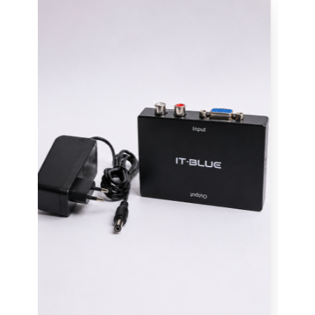 Conversor Vga Audio R/l Para Hdmi Le4112 Itblue Conversor VGA + Áudio RCA (R/L) para HDMI IT-BLUE LE-4112