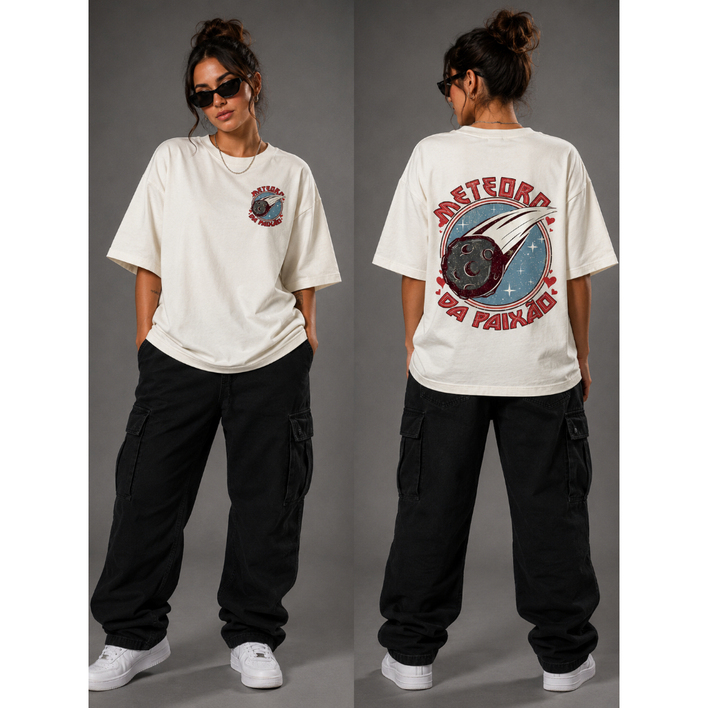 Camiseta Oversized Meteoro da Paixao Luan Santana  Unisex Streetwear 100% ALGODÃO e SUEDINE PREMIUM Estampada Premium