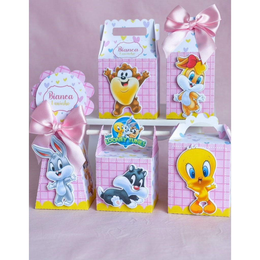 Kit Festa Looney Tunes Rosa Personalizado | Festa Infantil