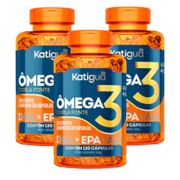 Kit C/3 Ômega 3 1000mg C/120 Cáps Original Katiguá
