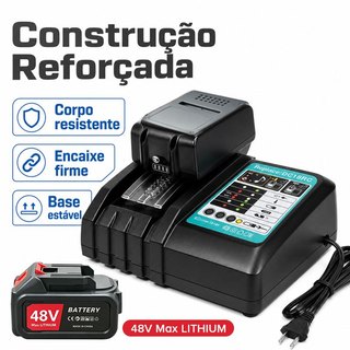 Carregador Compatível Makita DC18RC para Bateria de Lítio 14,4V-18V Carregamento Rápido