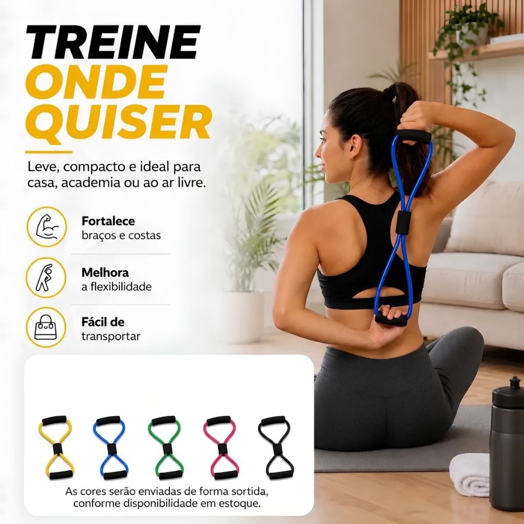 Elástico Extensor Para Exercícios Treino Funcional Pilates Musculação Pegadores em Espuma Dufit