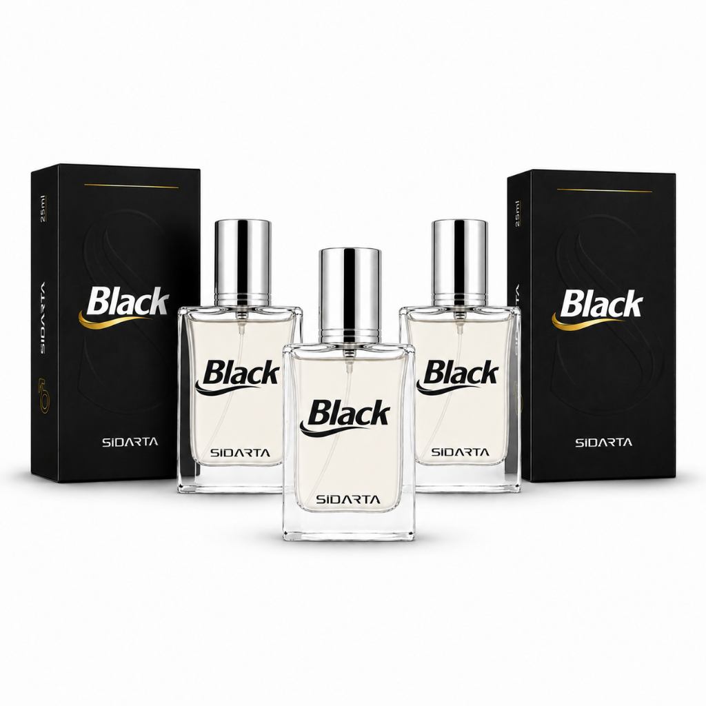 3 Perfumes Black Sidarta Cosméticos | Elegância e Personalidade em Cada Borrifada*
