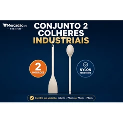 Conjunto de 2 Colheres Profissionais Industriais em Nylon para Cozinha