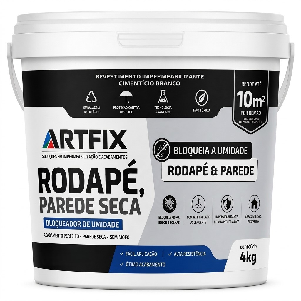 Bloqueador de Umidade 4 Kilos Acabamento para Rodapés Úmidos
