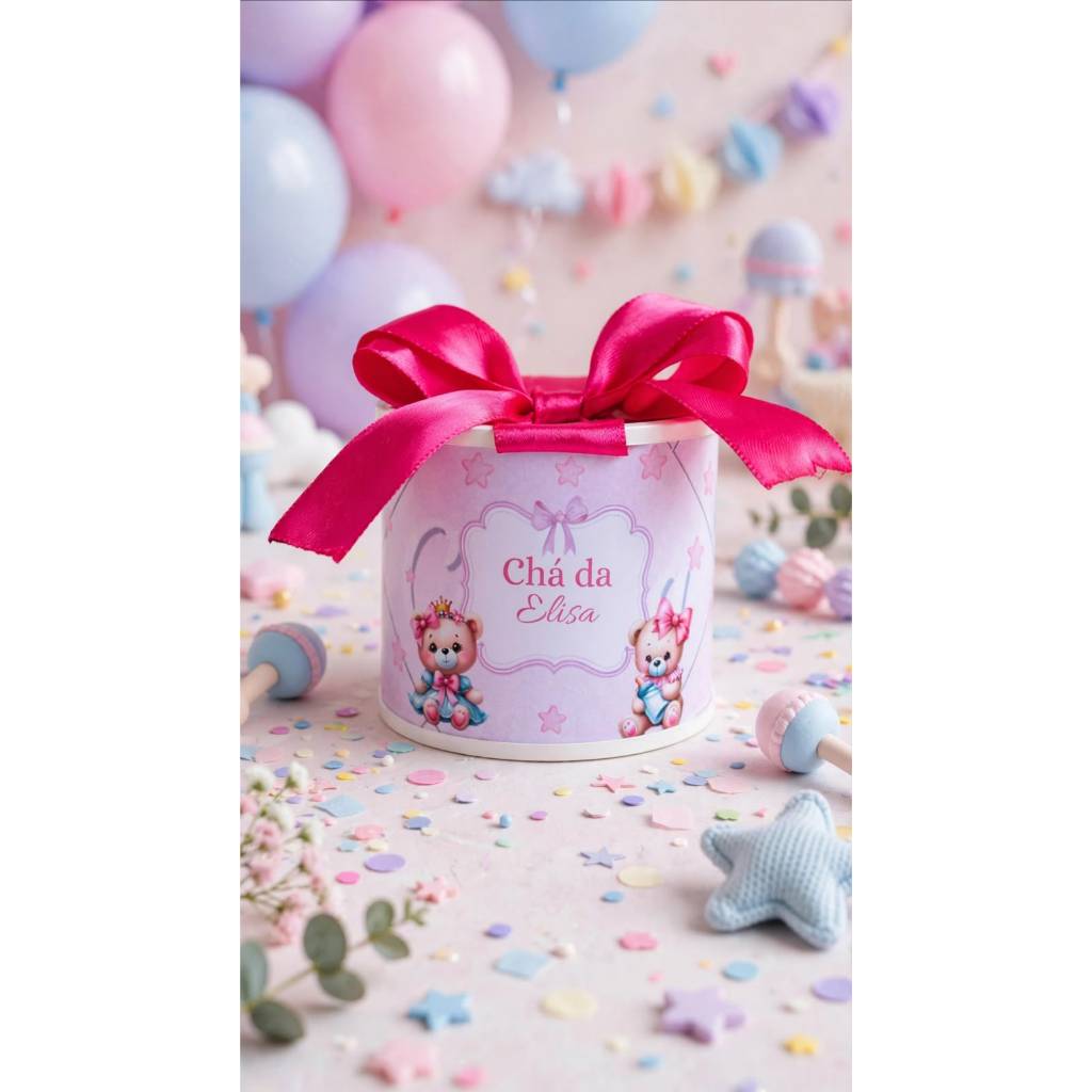 Kit tubolatas personalizadas Lembrancinha maternidade | batizado | aniversário | chá de bb. 5x6