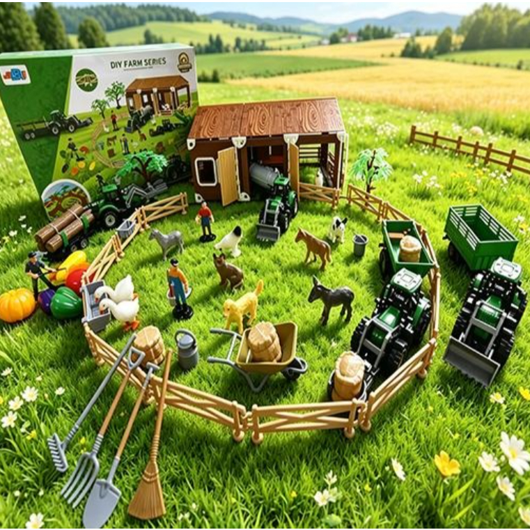 Lumizinho Kit 40 Brinquedo DIY Fazenda Conjunto Fazenda DIY Infantil – Brinquedo Educativo 3+