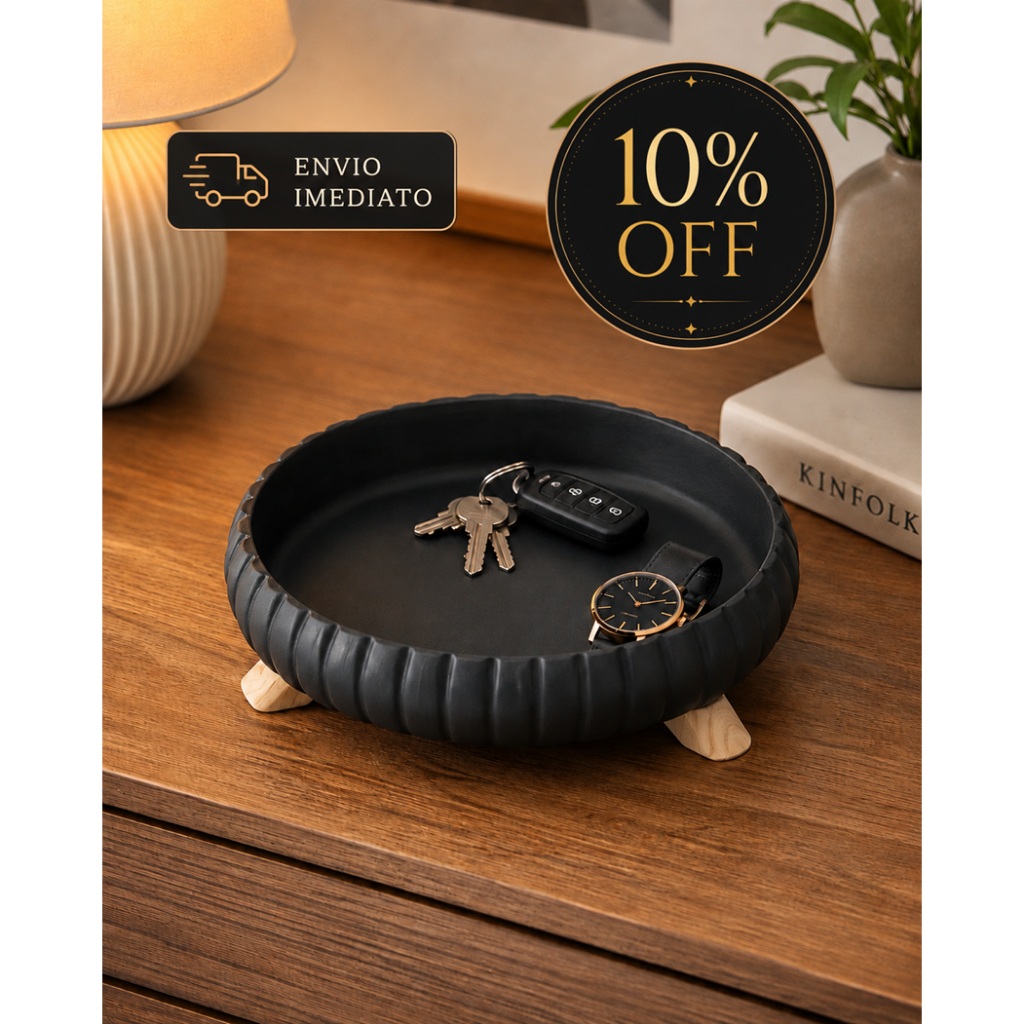 Bandeja Porta-Objetos Redonda ideal para chaves objetos – Design Moderno, Compacto e Decorativo Minimalista