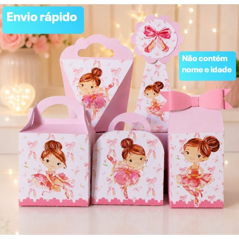 Caixinhas BAILARINA - Caixinhas para decoração e lembrancinhas aniversario