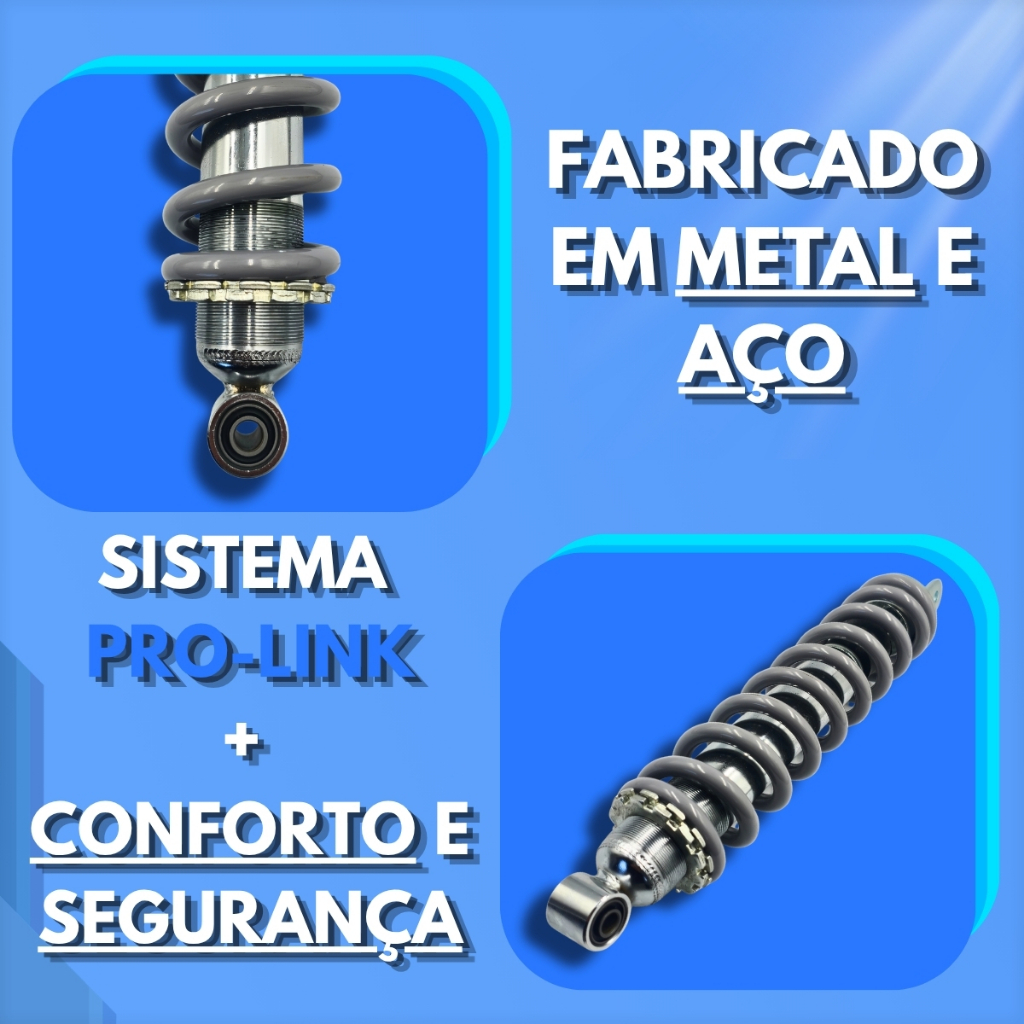 Amortecedor Traseiro Pro Link Honda Crf 230 2007 2008 2009 2010 2011 2012 a 2024 Mola Cinza · foto 2