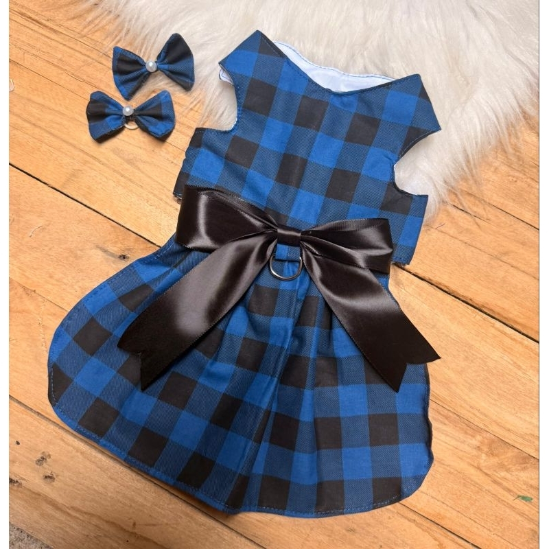 vestido pérola pet + par de laço