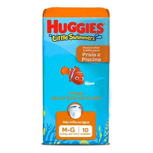 Huggies Fralda Little Swimmers M/g - 10 Fraldas Sem Gênero - Fralda infantil para brincar na água