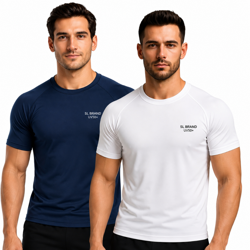 Kit 2 Camisetas Dry Masculina Fitness Academia Corrida CrossFit Poliester UV50+ Premium Esporte