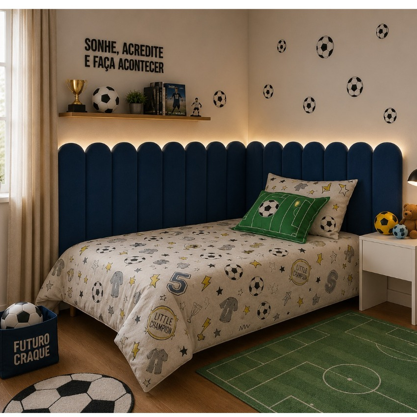 KIT COM 15 CABECEIRAS CAMA BOX SOLTEIRO EM L MODELO NUVEM DE PAREDE DECORATIVA E AUTOCOLANTE