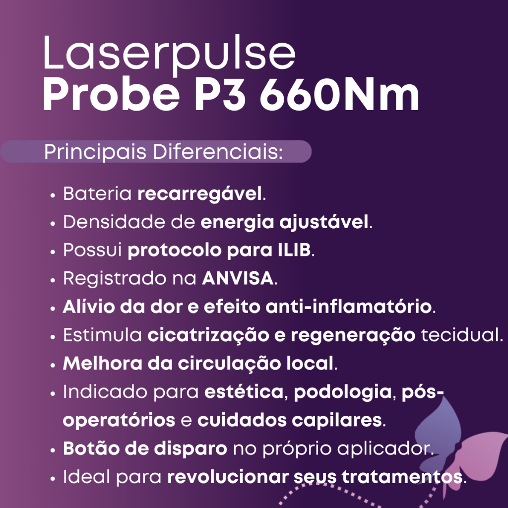 Novo Laserpulse Portatil Ibramed com Probe Laser P3 660 nm e Bolsa Transparente para Transporte — imagem 2 de 2