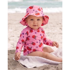 Conjunto Biquini Maio Chapeu Infantil Bebe Proteção Uv 50+