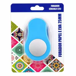 Furador Scrapbook Papel Eva Círculo Liso 2,5cm 25mm