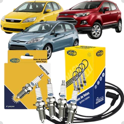 Kit Cabo E Vela Ignição Fiesta 1.0 8v Supercharger