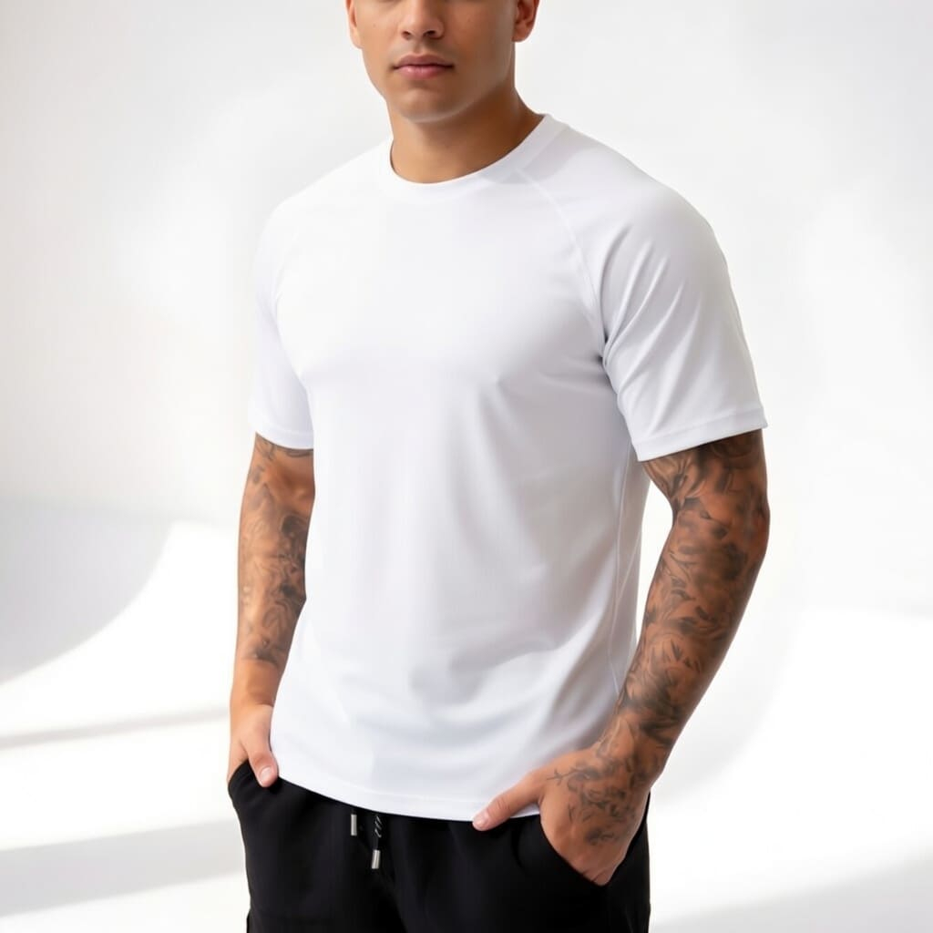 Camiseta Manga Curta Dry Fit Masculina para Academia, Fitness e Caminhadas