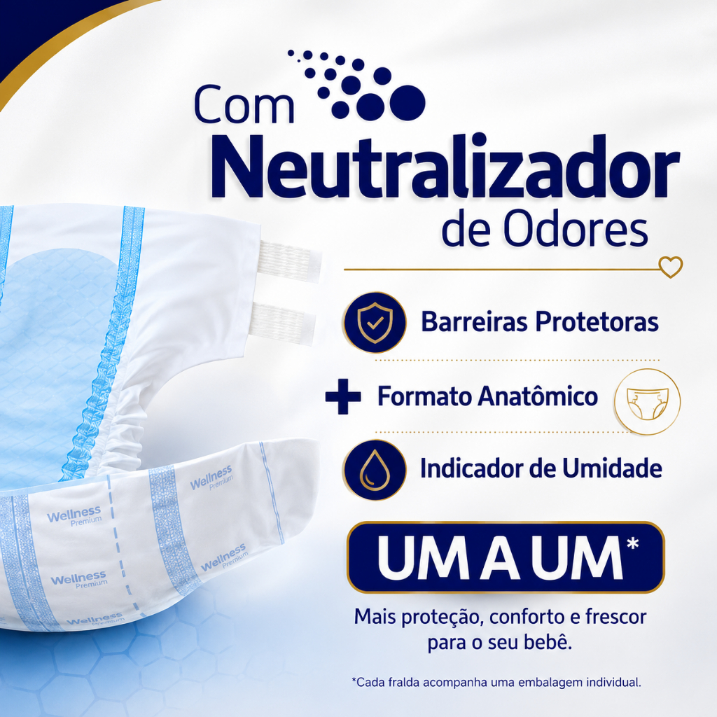 Fralda Geriátrica Premium Noturna Com Neutralizador De Odor Tamanho M — imagem 2 de 2