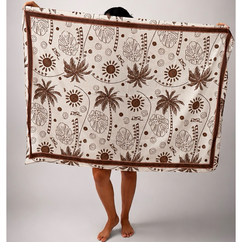 Pareo Canga de praia saída de praia estampada tecido tropical Estampas Exclusivas