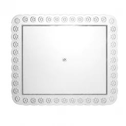 Bandeja Cristal Retangular 33x39CM Três Triângulos