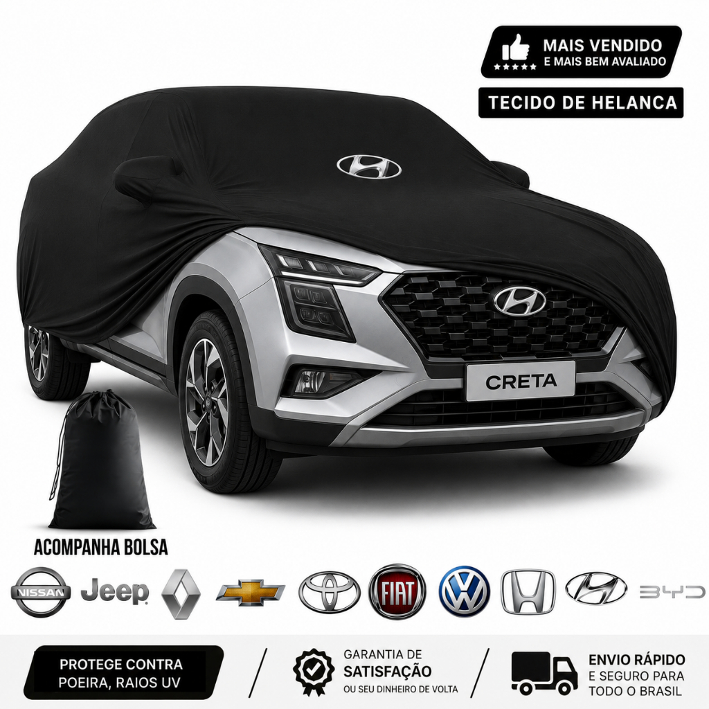 Capa Cobrir Carro Grossa Proteção Sol Poeira Tecido Helanca Premiun Promoção  P M G GG