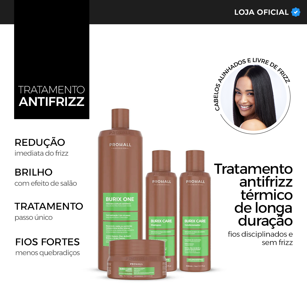 Burix One 1L + Kit Burix Care - Shampoo, Condicionador e Máscara 300ml