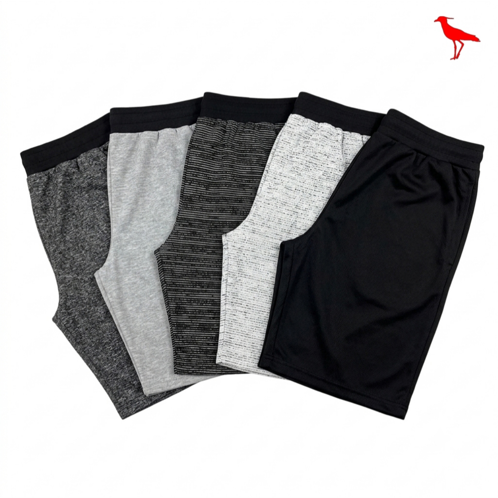 Imagem Kit 5 Bermudas Masculinas de Moletom Cores Sortidas