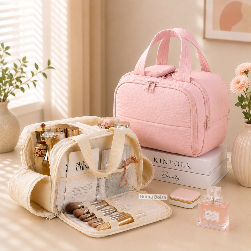 Necessaire de Viagem Grande Capacidade Organização Multi-Níveis