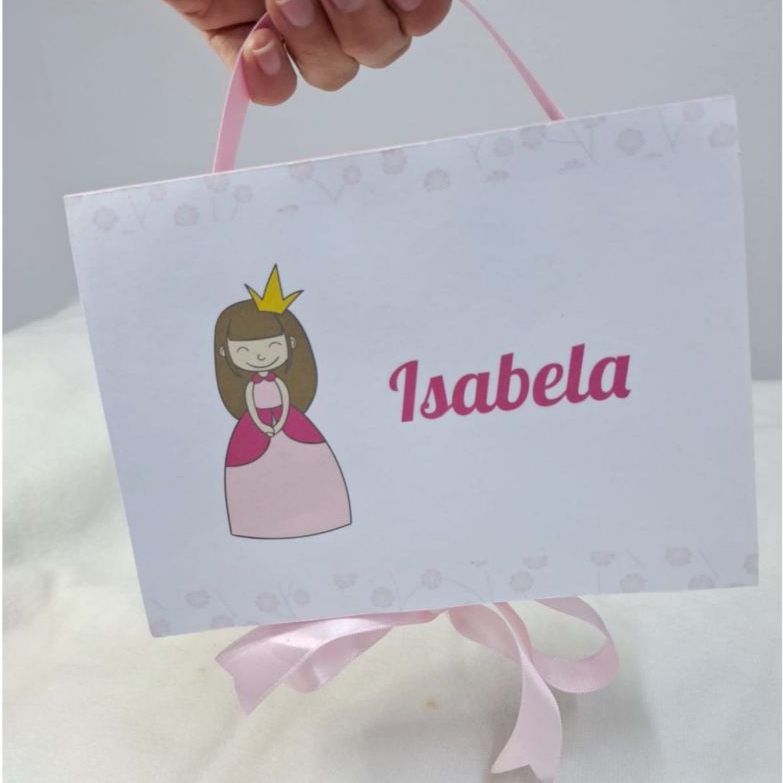 Caixa Convite Daminha e Pajem Personalizada com Kit de Colorir