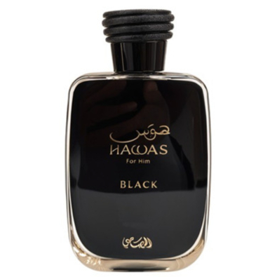 Perfume Árabe Hawas Black For Him Eau de Parfum 100ml Rasasi Masculino - Miniatura 3