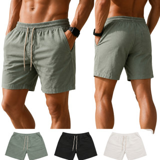 Short Linho Premium Masculino Mauricinho Casual Verão com Elástico e Cordão Leve e Confortável Short Mauricinho