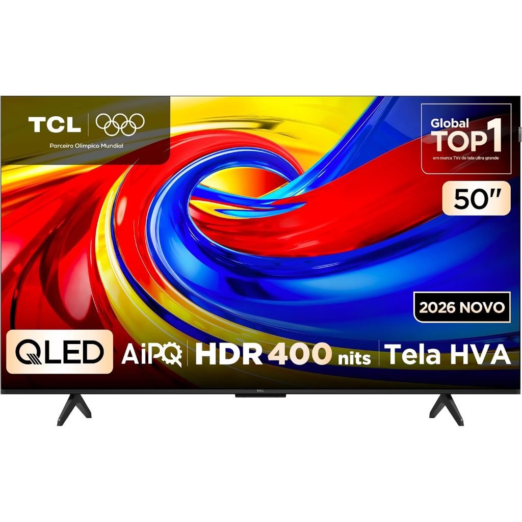 Smart TV 50" 4K TCL P7L QLED Google TV 120Hz Dolby Vision